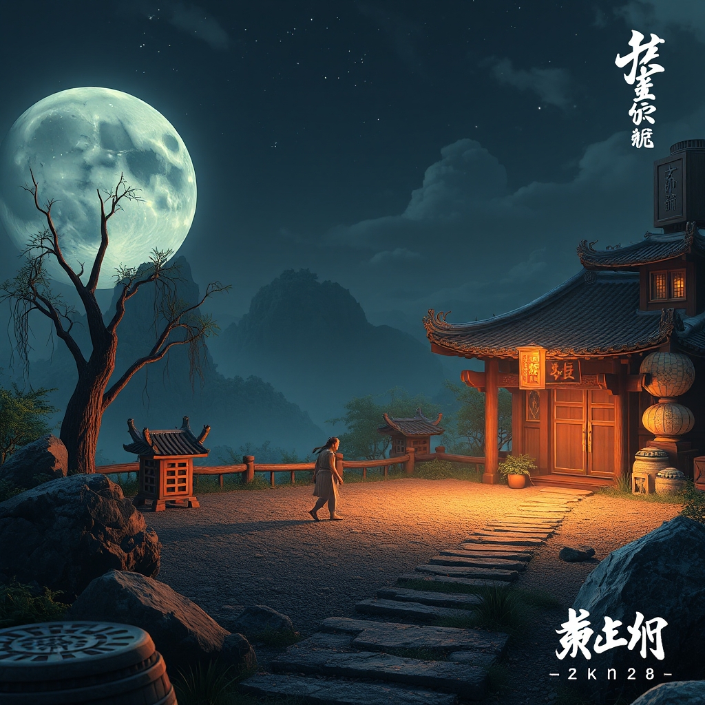 故园今夕是元宵，独向蛮村坐寂寥。 Poster